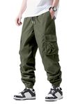 IndoPrimo Men Cargo || Men Cargo Pants || Men Cargo Pants Cotton || Cargos for Men || Men Cargo Trouser (in, Alpha, XL, Regular, Standard, Mahendi)