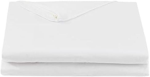 FULI 100% Cotton Zippered Futon Cover, Japanese Futon Mattress Cover, Shikibuton, Made in Japan (Queen, Pure White)