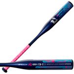 2022 DeMarini Uprising (-12) Fastpitch Bat, Black/Blue/Pink