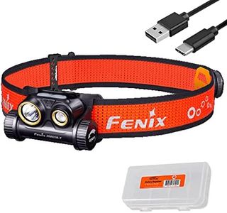 Fenix HM65R-T1500 Lumen Rechargeable LED Head Torch with 170m Beam– IP68 Waterproof Spot & Flood Headlamp with Reflective Headband –Camping Head Lamp with Rechargeable Battery(Small Box not Included)