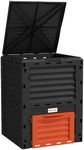 Outsunny Garden Compost Bin Large Outdoor Compost Container 80 Gallon Fast Creation of Fertile Soil Aerating Compost Box, Easy Assembly, Orange