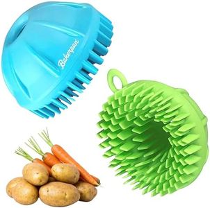 Bakerpan Silicone Vegetable Brush Scrubber, Egg Brush for Cleaning Fresh Eggs - Set of 2