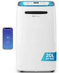 Pro Breeze® 20L/Day Smart Dehumidifier with Digital Humidity Display, Sleep Mode, Continuous Drainage, Laundry Drying and 24 Hour Timer - Ideal for Damp and Condensation