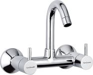 Hindware F280020CP Sink Mixer with Swivel Spout (Wall Mounted) (Flora) with Chrome Finish