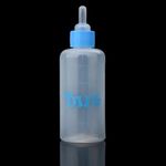 Kuber Industries Pet Feeding Bottle for Puppies,Kittens,Rabbits & other Newborns|Nursing Bottle for Pets|Squeeze Liquid Feed Bottle|Bottle,Milk Brush,Pacifier Replacement|LS144BL|60 ML|Blue