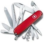Victorinox Ranger Swiss Army Knife, Medium, Multi Tool, Camping Knife, 21 Functions, Blade, Scissors, Red, Brown