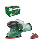 Bosch Cordless Multi Sander EasySander 18V-8 (Without Battery; 18 Volt System; for DIY Woodworking; 3x Sanding Sheets; 20x Sanding Papers; in Carton Packaging) – Amazon Edition