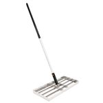 Lawn Levelling Rake Lute Sand Soil Gravel Grass Leveller 600mm x 250mm 3kg Heavy Duty Stainless Steel Head 1.6m Handle