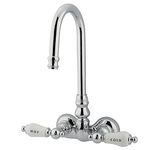 Kingston Brass CC74T1 Vintage Leg Tub Filler, Porcelain Lever Handle, Polished Chrome