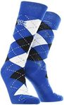 TCK Kentucky Wildcats Argyle Dress Socks (Blue/White/Black, Large)