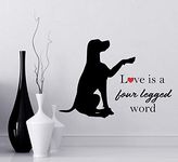 Wallstick Dog Animals Quotes wallstickers (Vinyl 80 cm x 60 cm)