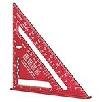 7 Inch Carpenter Square, Red Triangle Ruler, High Precision Aluminum Alloy Triangle Ruler,Layout Measuring Tool for Engineer Carpenter (Imperial)