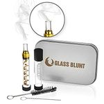 Glass Blunt Mini Glass Pipe, 3x More Compact Than it's Big Brother Glass Blunt Smoking Pipe From the Original Glass Blunt Brand. 1 Twisty Glass Blunt Holds Up To 1 Gram of Pure Herb