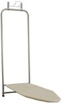 Household Essentials 144222 Over The Door Small Ironing Board with Iron Holder | Natural Cotton Cover