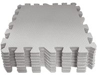 Grendle 8pc Grey 30.5 x 30.5 x 1cm Interlocking Foam Mat Set