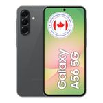 Samsung Galaxy A56, 128GB, Graphite (Unlocked, CAD Version & Warranty) - 6.7" Super AMOLED FHD+ Display, Awesome Intelligence, 120Hz Refresh, 4k@30fps, IP67 Water Resistance