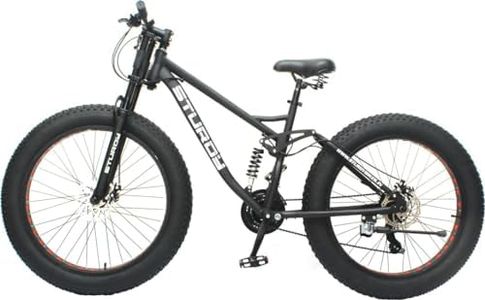 MIOOX Fat Tyre Mountain Bikes Fat Bicycle Cycles for Adults Unisex 26 * 4T 21Speed Shimano Gears Unisex Adults Mountain Bikes/Bicycle/Cycles Dual Suspension Fat Bike(Black)