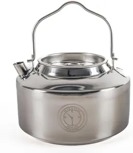 Camping Kettle for Boiling Water 1.2L | Stainless Steel Open Fire Coffee & Tea Pots | 5-Cup Water Kettles| Travel Tea Kettle for Outdoor Cooking & Backpacking