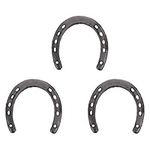 NUOBESTY Rustic Horseshoe Wall Decor 3 Pcs Cast Iron Horseshoe Wall Hanging Decorations for Indoor Outdoor Farmhouse Door Wall Decor