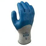SHOWA Atlas 305 Palm and Knuckle Coating Natural Rubber Glove, 10-Gauge Seamless Knitted Liner, General Purpose Work, Large (Pack of 12 Pairs)