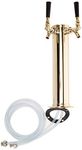 Kegco DT145-2B-ASC Beer Tower, Stainless Steel, PVD Brass