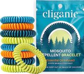 Cliganic 10 Pack Mosquito Repellent Bracelets, 100% Natural | Bug & Insect Protection, Waterproof DEET-Free Band | Pest Control for Kids & Adults