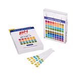 100Pcs PH Test Strips, pH Value Test Strips Urine, Water pH Tester pH Testing Strips, pH 0-14 Test Indicator Litmus Paper Water Soil Testing Kit