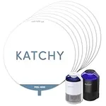 Katchy Indoor Fly Trap - Catcher & Killer for Mosquito, Gnat, Moth, Fruit Flies - Non-Zapper Traps for Buzz-Free Home (8-Pack Glue Boards for Original and Automatic Model, White)