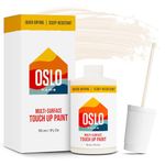 Oslo Home Touch Up Paint, Off White (Snowdrift), 1oz, Matte, w/brush in bottle, Quick drying, for Home repairs, Kitchen Cabinets