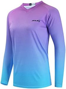 JPOJPO Women's Cycling Jersey MTB Downhill T-Shirt Long Sleeve Motorcycle Motocross Off-Road Clothing Quick-Dry S-XXL