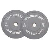 Fitness Aim Color Rubber Bumper Plates | Olympic Weightlifting Gym Rubber Bumper Weight Plates | Olympic Barbell Weight Plate | Weight Plate 10 KG Set (5X2)