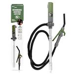 TERA PUMP 2X More Powerful Rechargeable Battery Liquid Transfer Pump [Up to 20% Faster Flow, 11.7 Liter per Minute] Precise Nozzle Extra Long 1.5 Meter Hose for E85, Gas, Diesel, Kerosene and more
