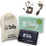 Baby Footprint Kit & Handprint Kit - Baby Safe Black Ink Pad - Capture your baby's cute hands and feet with our Baby Hand and footprint kit with lifetime inkpad guarantee