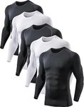 5 Pack Men's Compression Shirts Lon