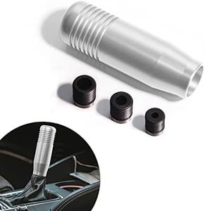 Monrand 3.3Inch/8.5cm Aluminum Alloy Shifter knob Universal Gear Shifter Knobs with Adapter Fits Most Car(Silver)