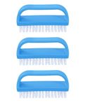 Superio Nail Scrubber Brush Nail Brush for Cleaning Fingernails Hand, and Toes, Small Scrub Brush Hand Scrubber Fingernail Brush Cleaner with Handle- Stiff Bristles, (3 Pack)