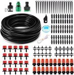 Automatic Watering System for Plants, MSDADA 50 FT Garden Watering Systems, Water Irrigation System Kit, Garden Irrigation Systems with Distribution Hose, Drip Feeders for Outdoor Greenhouse Patio