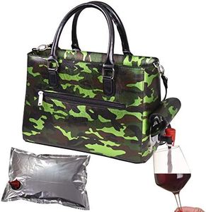 PrimeWare Insulated Drink Purse w/ 3L Bladder Bag | Thermal Hot and Cold Storage | Portable Drinking Dispenser for Wine, Cocktails, Beer, Alcohol | PU Leather Finish