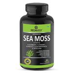 GREENDORSE Irish Sea Moss Vitality Capsules 7 In1 Formula-Gut Cleanse,Immunity,Joint & Thyroid Support-With Spirulina,Turmeric,Bladderwrack,Burdock|Superfood High In 90+ Minerals-60 Veg Capsules