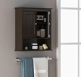 Spirich Bathroom Cabinet Wall Mounted, Wood Hanging Cabinets with Doors and Shelves, Medicine Cabinet Over The Toilet, Espresso