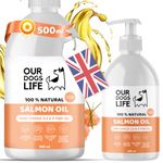 Pure Scottish Salmon Oil For Dogs uk | Omega 3, 6, & 9 Fish Oil Supplement | Natural Coat, Joint Care, Itchy Skin & Immune Support | 500ml