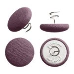 Primpins Upholstery Tacks - 20 Colors Available - Fabric Covered Button Twist Pins - for Bed Skirts, Slipcovers, Antimacassars, Headliners (Set of 12, Eggplant)