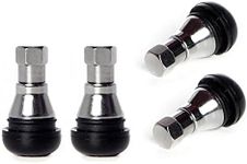 Circuit Performance Shorty Chrome Valve Stems TR412 TR-412 22mm Low Profile (Set of 4)