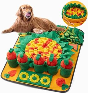 GUKEMLO Pet Snuffle Mat for Dogs, Large Nosework Feeding Snuffle Mat for Dog & Cat Interactive Game Pet Digging Toys Enrichment Puzzles Game for Stress Relief and Encourages Foraging Skills (Orange)