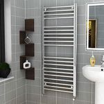 1200 x 500 mm Straight Heated Towel Rail Chrome Bathroom Ladder Radiator