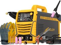 TOOLIOM 200A AC/DC TIG Welder with Pulse, Dual Voltage 110V/220V with IGBT Inverter, Large LED Display, AC TIG/DC TIG/Pulse TIG/SPOT TIG/Stick Multiprocess Welding Machine