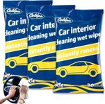 Car Interior Cleaning Wipes, All-Purpose Cleaning Wipes, Cleaning Wipe for Interior Auto Detailing, Multi-Purpose Automotive Wipes for Leather, Dashboard, Steering Wheel, Safe for All Surfaces (60PCS)