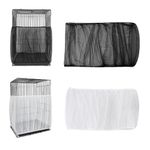 2 Pack Bird Cage Cover, Adjustable Birdcage Cover Bird Cage Seed Catcher, Universal Bird Cage Mesh Netting Cage Skirt Guard Bird Cage Net Cover for Round Square Cage