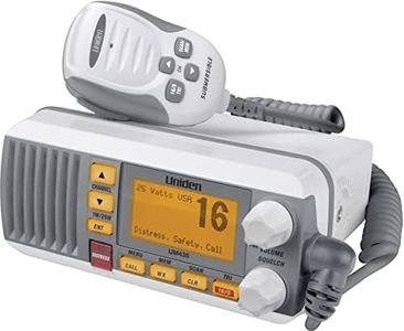 Uniden UM435 Advanced Fixed Mount VHF Marine Radio, All USA/International/Canadian Marine Channels Including New 4-Digit, CDN “B” Channels, 1 Watt/25 Watt Power, Waterproof IPX8 Submersible, White