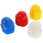 Gadpiparty 40pcs Mini Construction Hat Plastic Bird Helmet Miniature Doll Safety Hat Tiny Pet Hard Hat Chicken Helmets